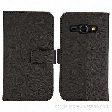 PU Leather Wallet-shaped Mobile Phone Cases for Samsung Galaxy Ace 3 with Stand Function